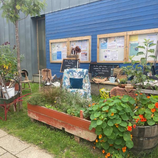 Community garden at WHALE Arts